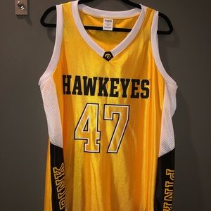 NWOT: VS PINK HAWKEYE GOLD BASKETBALL JERSEY